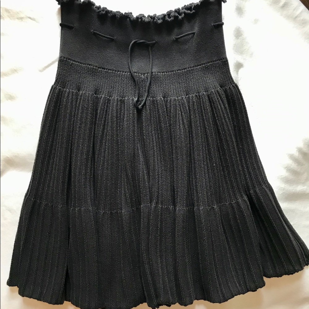SOLD! Sonia Rykiel Black Cotton Knit Skirt~Med